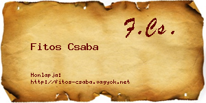 Fitos Csaba névjegykártya