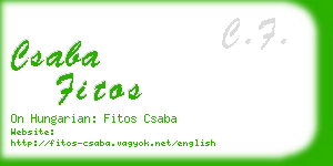 csaba fitos business card